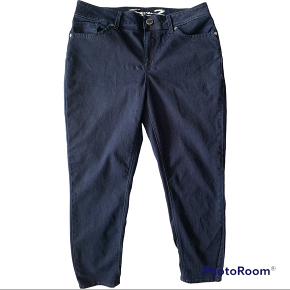 ✨SEVEN7 ´MID RISE LEGGING’ DEEP BLUE JEANS SIZE 12 - Picture 2 of 8